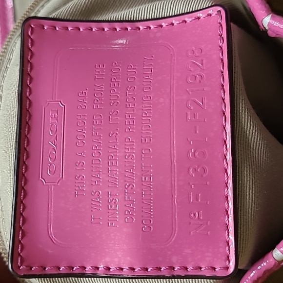 Coach Signature Stripe khaki pink Backpack bag - Picture 10 of 13